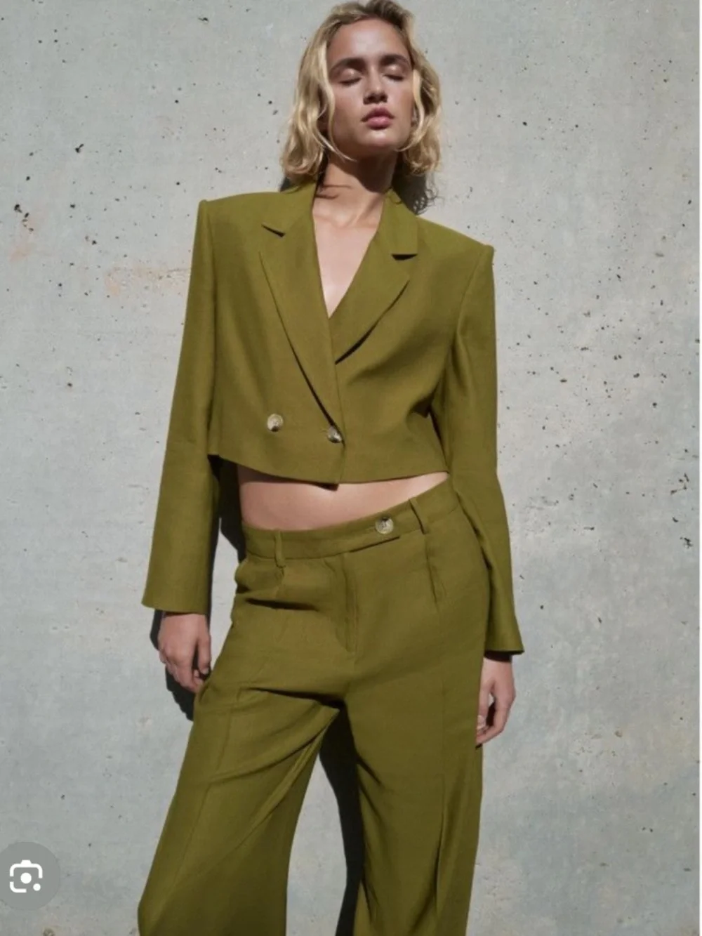 NEW WITHOUT TAG ZARA (TWO PIRCE SET ) linen pants and blazer XS  🚨NO DISCOUNT